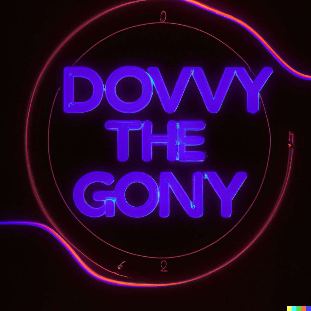 the discovery of gravity, neon art